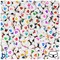 BeadTin White Opaque 7mm Coin Plastic Alpha Beads - Colored Hearts (250pcs)
